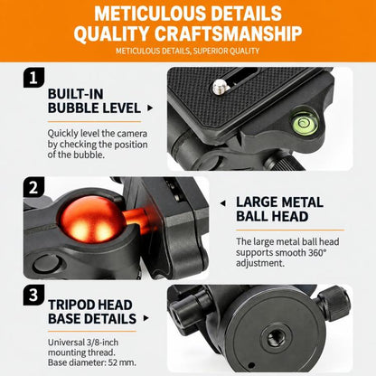 DSLR Tripod Photography Stand Portable Cell Phone Micro SLR Tripod, K268+KJ36