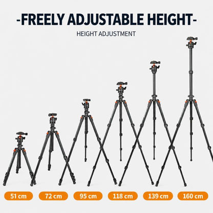 DSLR Tripod Photography Stand Portable Cell Phone Micro SLR Tripod, K268+KJ36