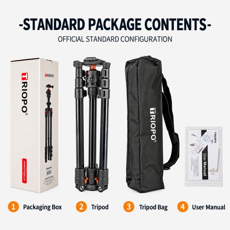 DSLR Tripod Photography Stand Portable Cell Phone Micro SLR Tripod, K268+KJ36