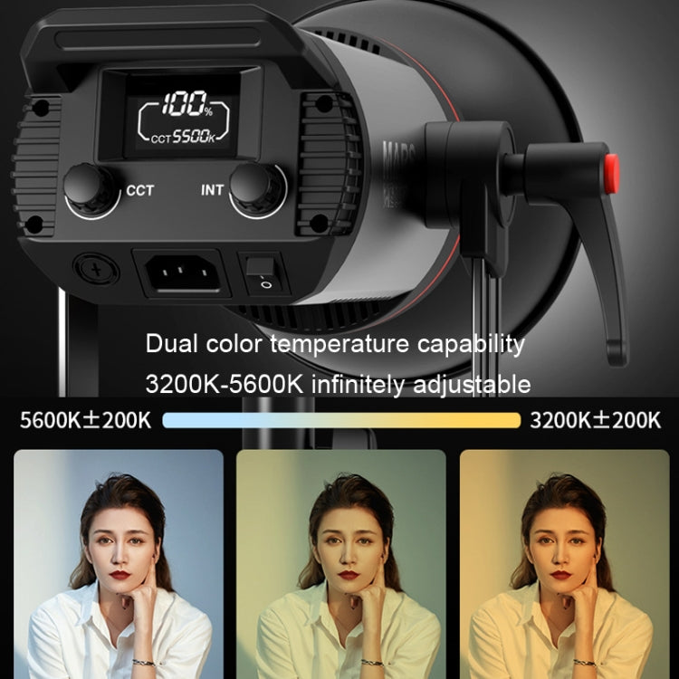 TRIOPO M200Bi Dual Color Temperature Live Broadcast Light Lamp Indoor Photography Lamp, EU Plug, US Plug, UK Plug