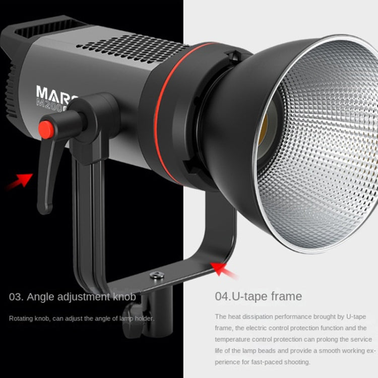 TRIOPO M200Bi Dual Color Temperature Live Broadcast Light Lamp Indoor Photography Lamp, EU Plug, US Plug, UK Plug