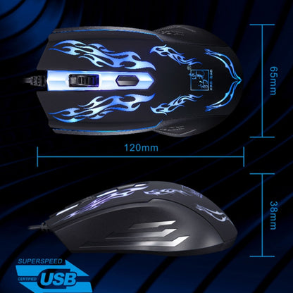 Chasing Leopard USB Illuminated Gaming Optical 1.3m Wired Mouse, 139