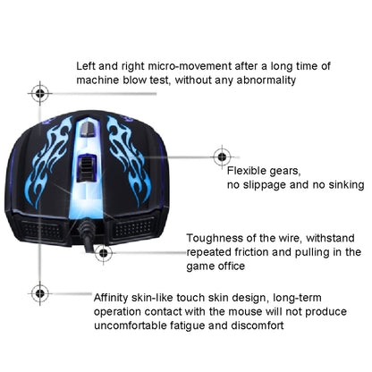 Chasing Leopard USB Illuminated Gaming Optical 1.3m Wired Mouse, 139