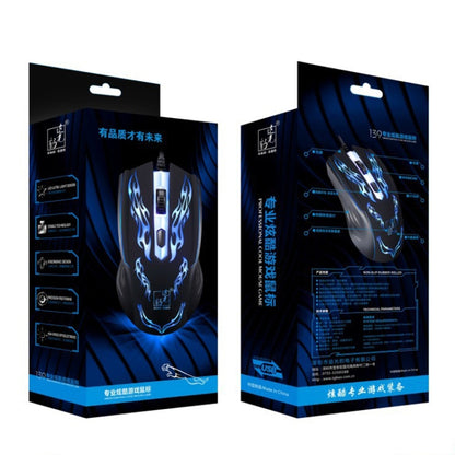 Chasing Leopard USB Illuminated Gaming Optical 1.3m Wired Mouse, 139