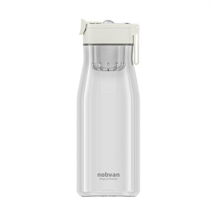Nobvan Magic Ball Magnetic Bomb Tea Warehouse Tritan Large Capacity Sports Cup, 550ml (Transparent), 550ml (Gray), 800ml (Transparent), 800ml (Blue ), 800ml (Purple), 1000ml (Transparent), 1000ml (Gray), 1200ml (Transparent), 1200ml (Gray)