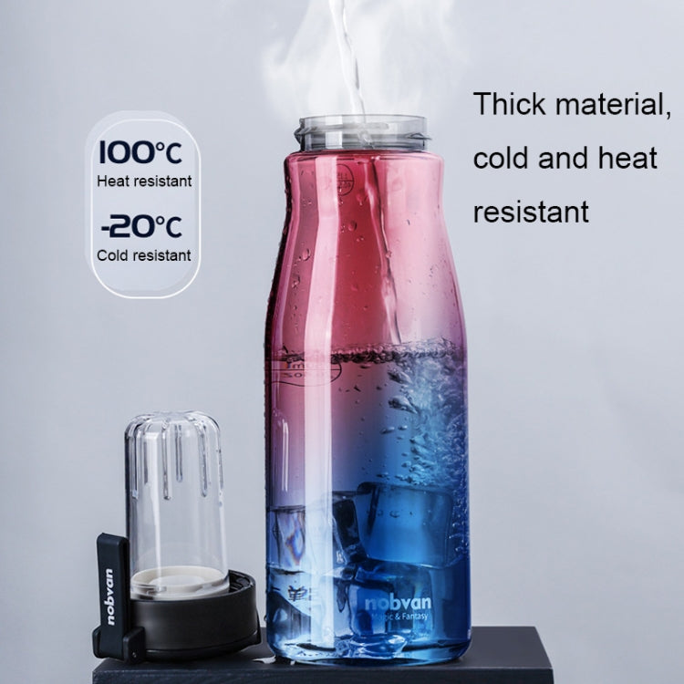 Nobvan Magic Ball Magnetic Bomb Tea Warehouse Tritan Large Capacity Sports Cup, 550ml (Transparent), 550ml (Gray), 800ml (Transparent), 800ml (Blue ), 800ml (Purple), 1000ml (Transparent), 1000ml (Gray), 1200ml (Transparent), 1200ml (Gray)