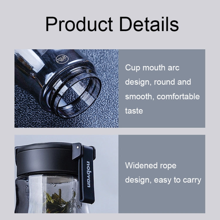Nobvan Magic Ball Magnetic Bomb Tea Warehouse Tritan Large Capacity Sports Cup, 550ml (Transparent), 550ml (Gray), 800ml (Transparent), 800ml (Blue ), 800ml (Purple), 1000ml (Transparent), 1000ml (Gray), 1200ml (Transparent), 1200ml (Gray)