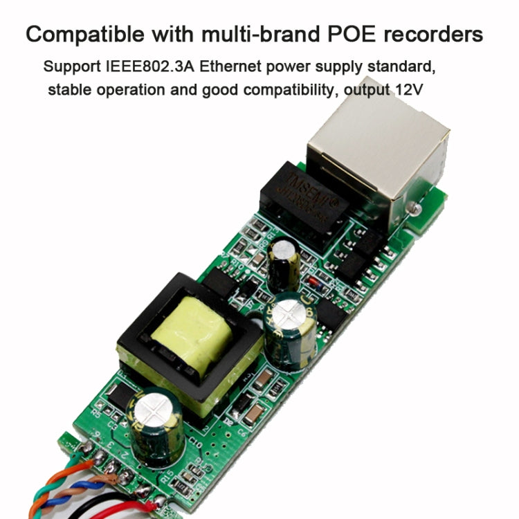 POE-4812G POE Splitter IEEE 802.3AF Standard 12V Output 48V Input for CCTV IP camera Security System, POE-4812G