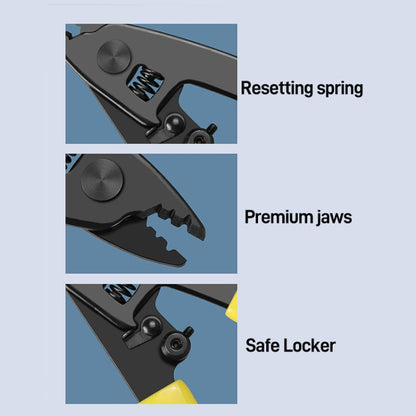 CFS-3 Fiber Optical Stripper 3 Holes Plier for OM1 OM2 OM3 OM4 Fiber Cable Jacket, Black