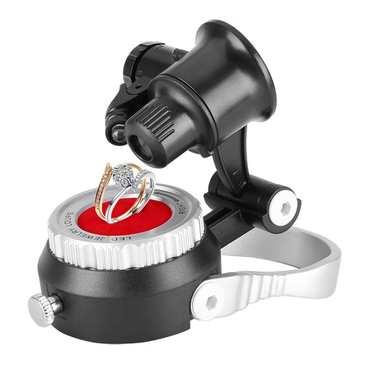 TH-519  15X 20X 25X  LED Light Magnifier with Metal Base for Jewelry Review Watch