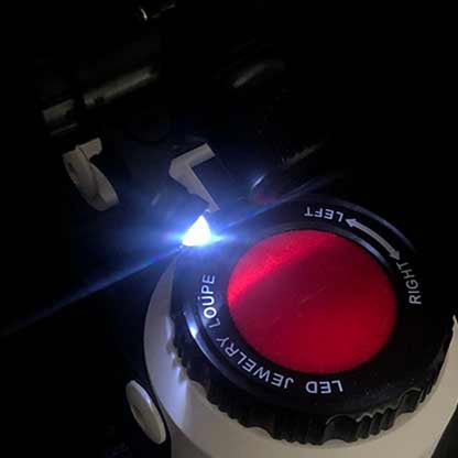 TH-519  15X 20X 25X  LED Light Magnifier with Metal Base for Jewelry Review Watch