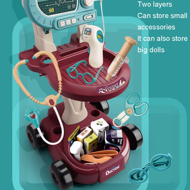 Play House Toy Set Simulation Doctor Cart, 24 In 1, 29 In 1