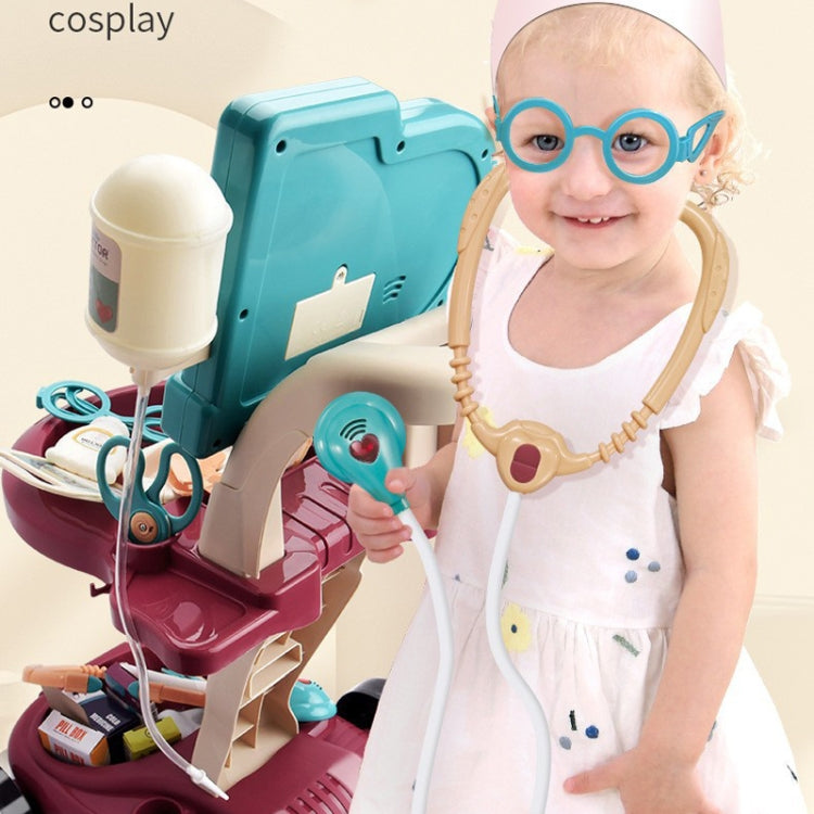 Play House Toy Set Simulation Doctor Cart, 24 In 1, 29 In 1