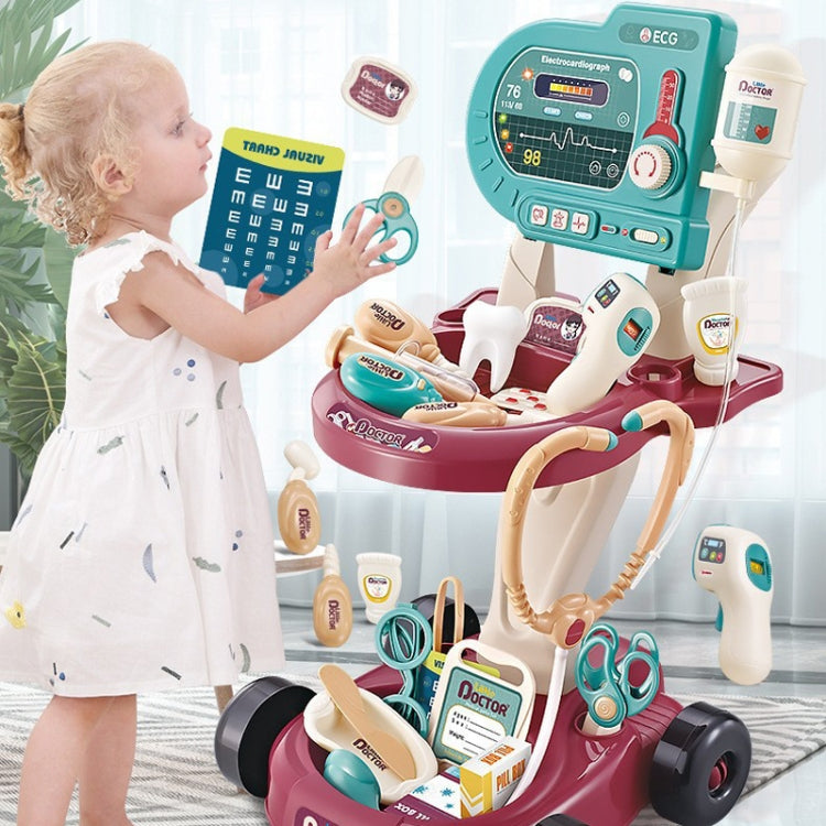 Play House Toy Set Simulation Doctor Cart, 24 In 1, 29 In 1