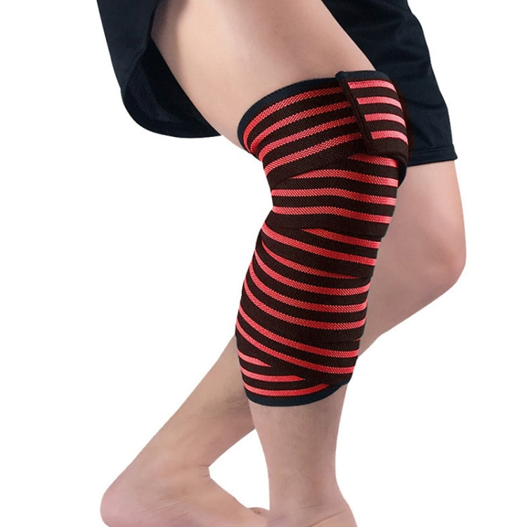 Elastic Squat Knee Strap Strength Training Protector Strap, Black Red, Black Gray, Black Orange, Black Sapphire, Black Sky Blue, Black Yellow