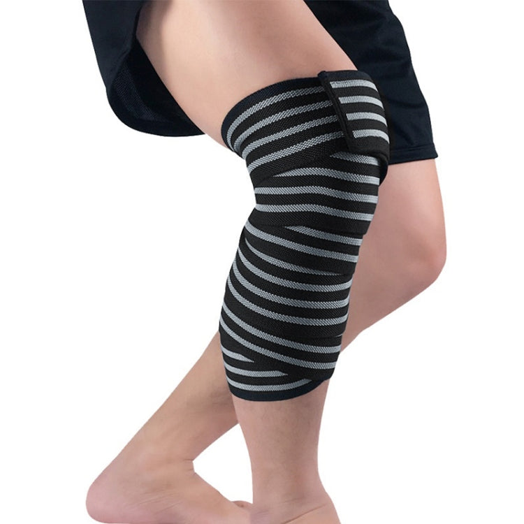 Elastic Squat Knee Strap Strength Training Protector Strap, Black Red, Black Gray, Black Orange, Black Sapphire, Black Sky Blue, Black Yellow