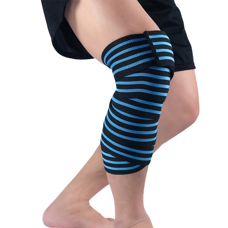 Elastic Squat Knee Strap Strength Training Protector Strap, Black Red, Black Gray, Black Orange, Black Sapphire, Black Sky Blue, Black Yellow