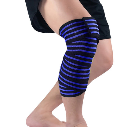 Elastic Squat Knee Strap Strength Training Protector Strap, Black Red, Black Gray, Black Orange, Black Sapphire, Black Sky Blue, Black Yellow