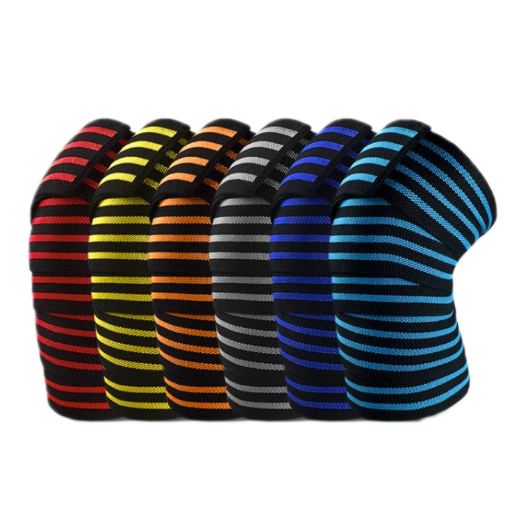 Elastic Squat Knee Strap Strength Training Protector Strap, Black Red, Black Gray, Black Orange, Black Sapphire, Black Sky Blue, Black Yellow