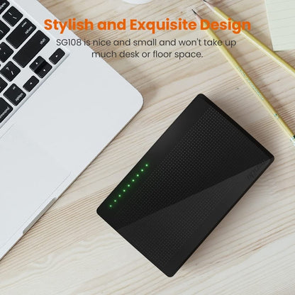 Tenda SG108 100/1000M Desktop Network Switch 8 Port Gigabit Desktop Switch Ethernet Switch LAN Hub, EU Plug, US Plug, UK Plug, AU Plug