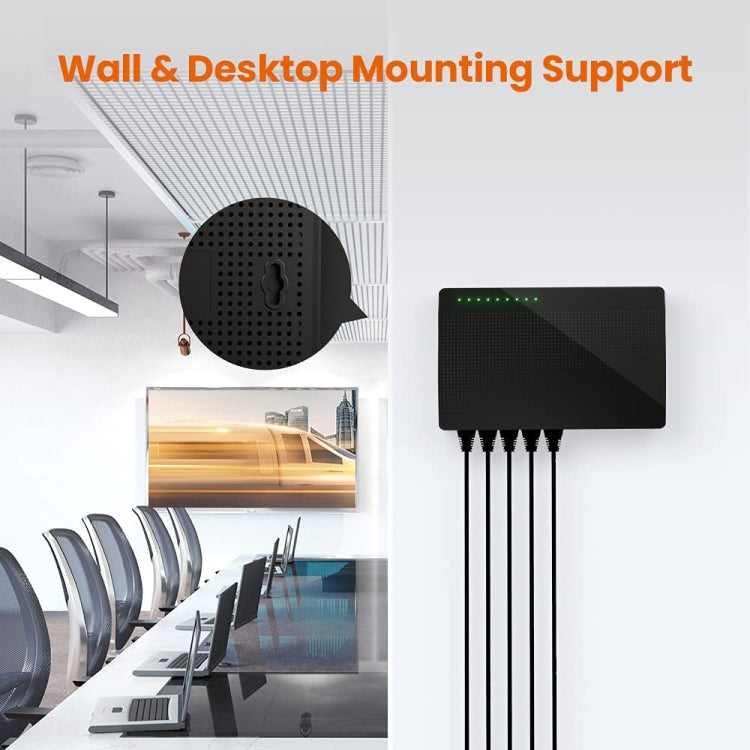 Tenda SG108 100/1000M Desktop Network Switch 8 Port Gigabit Desktop Switch Ethernet Switch LAN Hub, EU Plug, US Plug, UK Plug, AU Plug