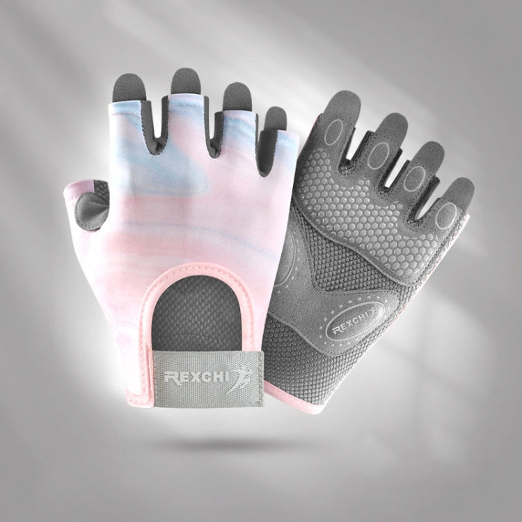 Yoga Sports Gloves Non-slip Shock-absorbing Half-finger Anti-cocoon Gloves, S, M