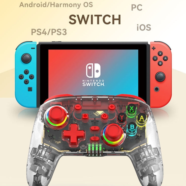 For PS3 / PS4 Dual Vibration Wireless Gamepad With RGB Lights, S10 (Red), S10 (Blue), S10 (Green)