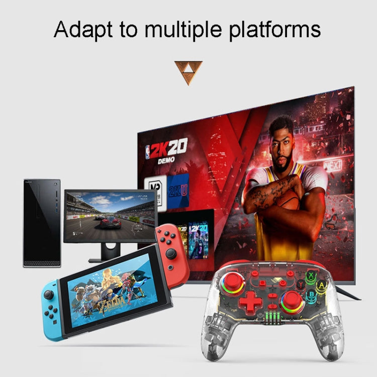 For PS3 / PS4 Dual Vibration Wireless Gamepad With RGB Lights, S10 (Red), S10 (Blue), S10 (Green)