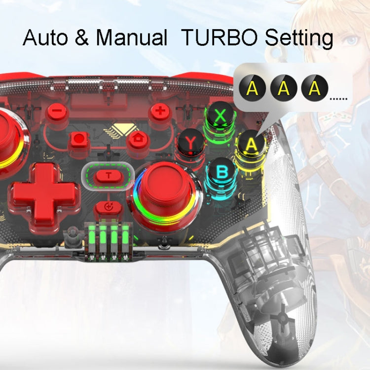 For PS3 / PS4 Dual Vibration Wireless Gamepad With RGB Lights, S10 (Red), S10 (Blue), S10 (Green)