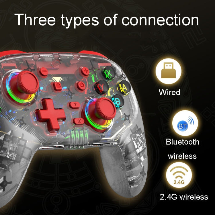 For PS3 / PS4 Dual Vibration Wireless Gamepad With RGB Lights, S10 (Red), S10 (Blue), S10 (Green)