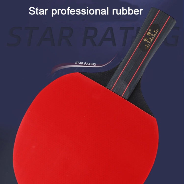4 Star Table Tennis Racquet with 3 Balls & Bag Set, Long Handle, Short Handle