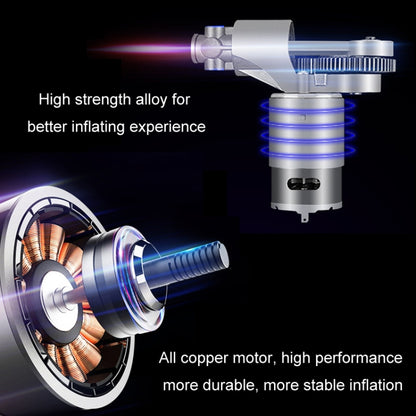 12V Metal Cylinder Smart Digital Display Portable Mini Tire Pump, No. 30 Manual Shutdown, No. 30 Automatic Charging Stopping