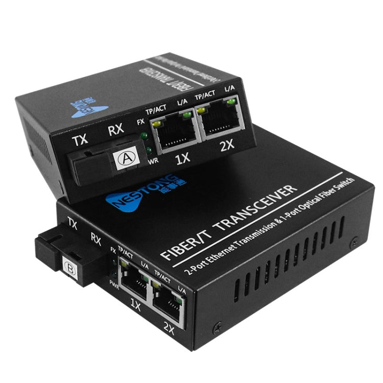 NESTONG 100M Single-Mode Fiber Optic Transceiver POE Photoelectric Converter,CN Plug, 10/100M