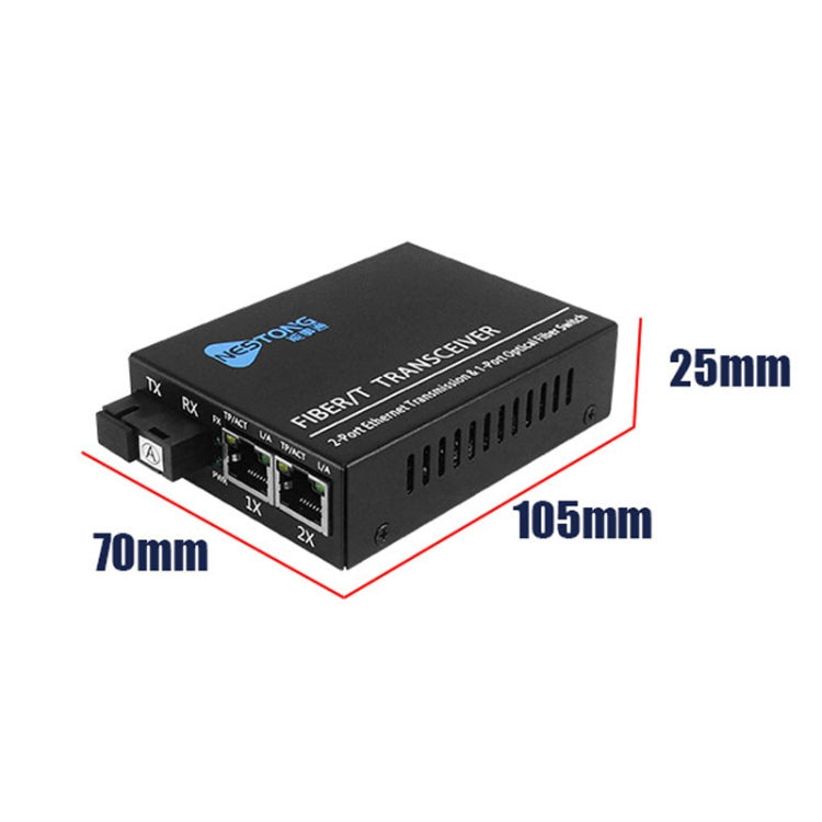 NESTONG 100M Single-Mode Fiber Optic Transceiver POE Photoelectric Converter,CN Plug, 10/100M