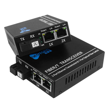 NESTONG  Gigabit Single-mode Fiber Optic Transceiver POE Photoelectric Converter,CN Plug, 10/100/1000M