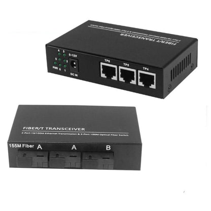 3 Fiber Port & 3 LAN Port 10/100Mbps Ethernet Switch Fiber Optic Switch, 3 Fiber Port & 3 LAN Port  100Mbps