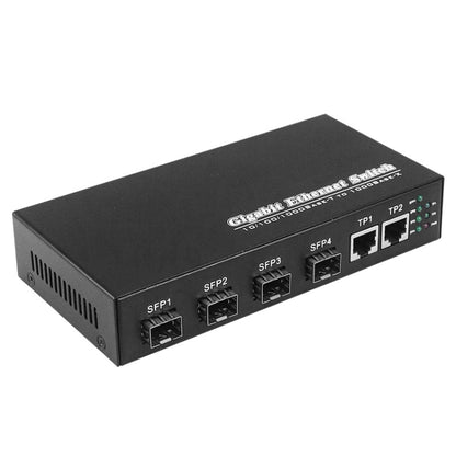 2 x 10/100/1000 RJ45 Port & 4 x 1000M SFP Port Fiber Optic Switch, 4  SFP Port & 2 LAN Port  1000Mbps