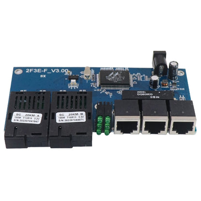 2 Fiber Port+3 Ethernet Port  AB-PCBA 100Mbps Fiber Transceiver, 2 Fiber Port+3 Ethernet Port AB-PCBA