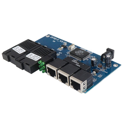 2 Fiber Port+3 Ethernet Port  AB-PCBA 100Mbps Fiber Transceiver, 2 Fiber Port+3 Ethernet Port AB-PCBA