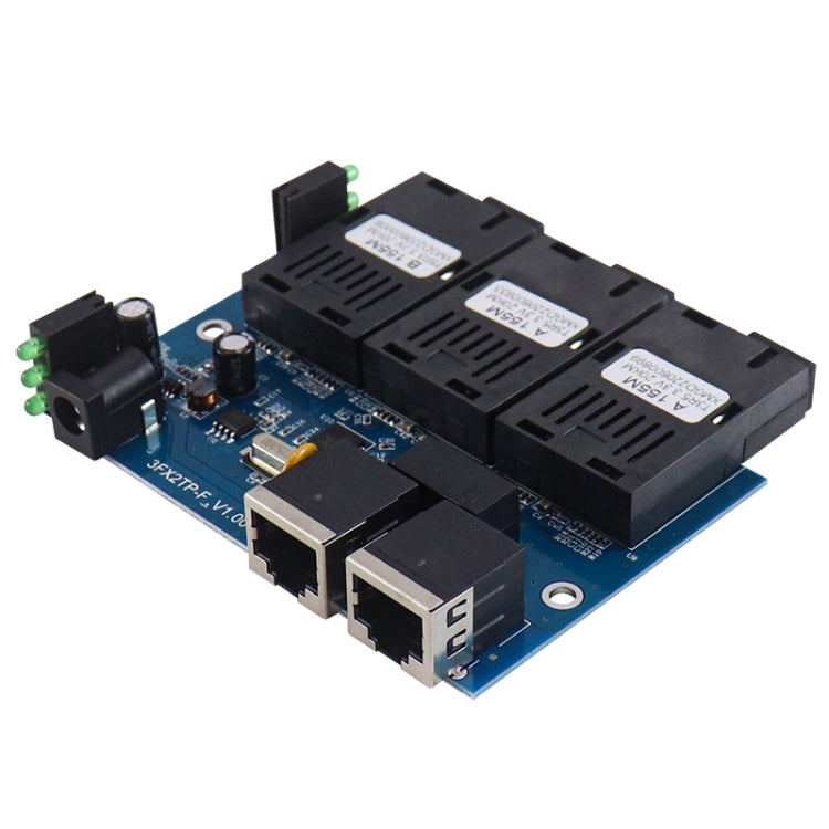 3 Fiber Port+2 Ethernet Port  AAB-PCBA 100Mbps Fiber Transceiver, 3 Fiber Port+2 Ethernet Port AAB-PCBA