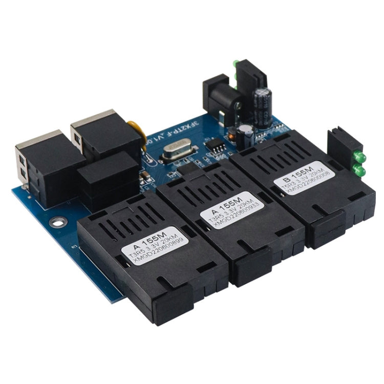 3 Fiber Port+2 Ethernet Port  AAB-PCBA 100Mbps Fiber Transceiver, 3 Fiber Port+2 Ethernet Port AAB-PCBA