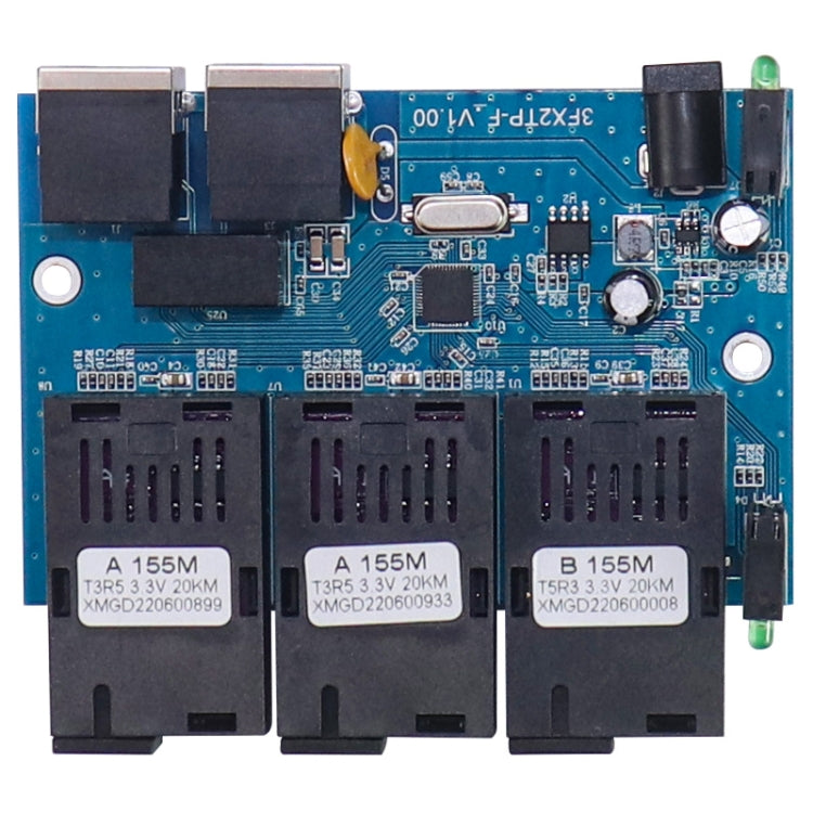 3 Fiber Port+2 Ethernet Port  AAB-PCBA 100Mbps Fiber Transceiver, 3 Fiber Port+2 Ethernet Port AAB-PCBA