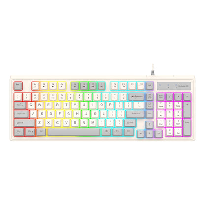 K-Snake Wired E-Sports Keyboard Mouse Mechanical Feel 98 Key Desktop Computer Notebook Keyboard, Keyboard+Mouse (Blue), Keyboard+Mouse (Gray), Keyboard+Mouse (Pink), Single Keyboard (Blue), Single Keyboard (Pink), Single Keyboard (Gray)