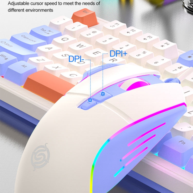 K-Snake Wired E-Sports Keyboard Mouse Mechanical Feel 98 Key Desktop Computer Notebook Keyboard, Keyboard+Mouse (Blue), Keyboard+Mouse (Gray), Keyboard+Mouse (Pink), Single Keyboard (Blue), Single Keyboard (Pink), Single Keyboard (Gray)