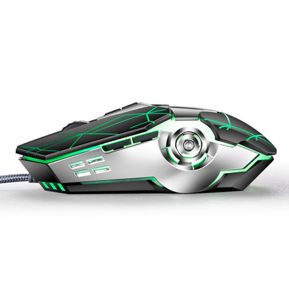 K-Snake Q7 Game Wired 7 Color Illuminated USB 4000 DPI Mechanical Mouse, Q7 Scrub Black, Q7 Silver Gray, Q7 White