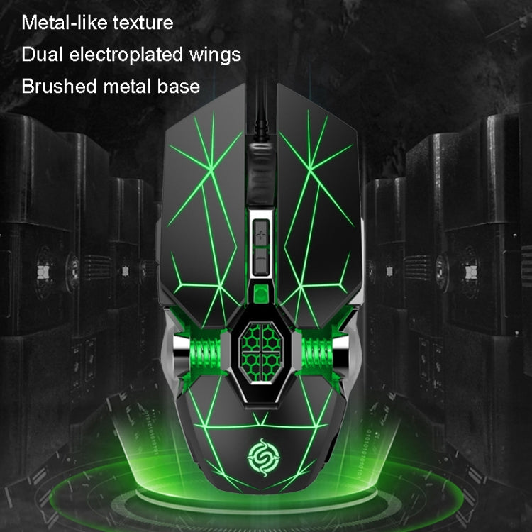 K-Snake Q7 Game Wired 7 Color Illuminated USB 4000 DPI Mechanical Mouse, Q7 Scrub Black, Q7 Silver Gray, Q7 White