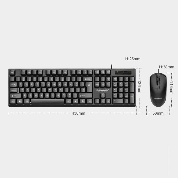 K-Snake K001 Wired Keyboard And Mouse Set Desktop Computer Keyboard, With Mouse, Without Mouse
