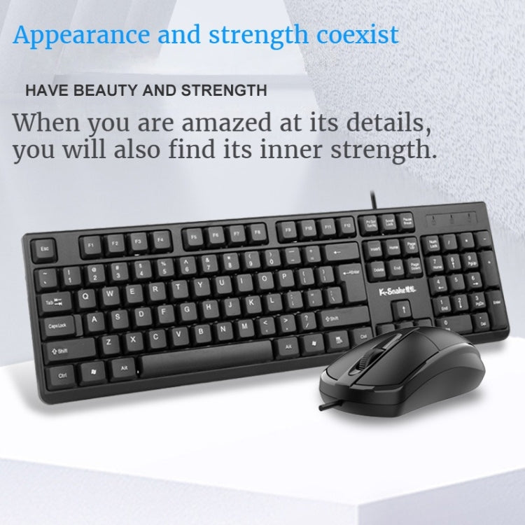 K-Snake K001 Wired Keyboard And Mouse Set Desktop Computer Keyboard, With Mouse, Without Mouse