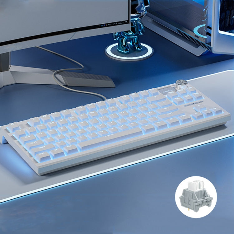 LANGTU LT84 Mechanical Luminous Keyboard, Wired Single-mode Green Shaft (White), Wired Single-mode Red Shaft (White), Wired Single-mode Silver Gray Shaft (White), Wired Single-mode Silver Gray Shaft (Daybreak)...