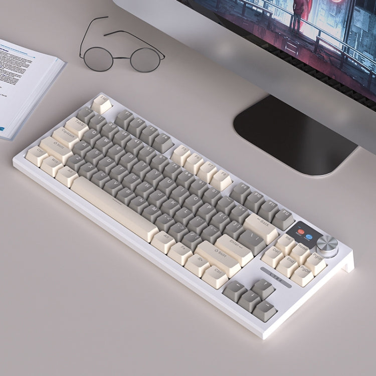 LANGTU LT84 Mechanical Luminous Keyboard, Wired Single-mode Green Shaft (White), Wired Single-mode Red Shaft (White), Wired Single-mode Silver Gray Shaft (White), Wired Single-mode Silver Gray Shaft (Daybreak)...